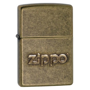 ZIPPO STAMP ANTIQUE BRASS LIGHTER