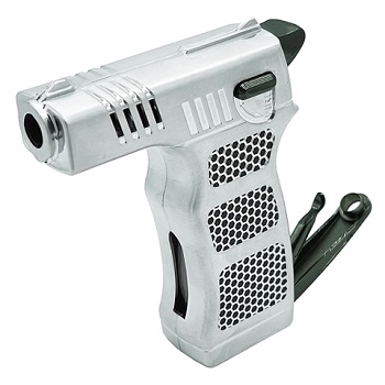 DISSIM HAMMER PRECISION TORCH BUTANE LIGHTER SILVER