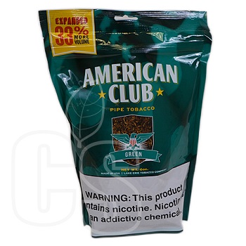 AMERICAN CLUB GREEN PIPE TOBACCO 6OZ BAG