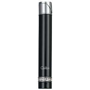 COLIBRI SCEPTER LIGHTER BLACK LACQUER AND POLISHED CHROME