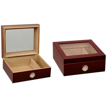PRESTIGE CHALET GLASSTOP CHERRY HUMIDOR