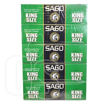 SAGO CIGARETTE FILTERED TUBES GREEN KING