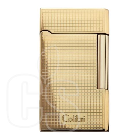 COLIBRI WELLINGTON FLINT GOLD GRID LIGHTER