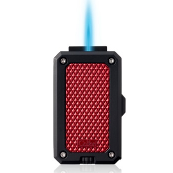 COLIBRI RALLY JET LIGHTER, RED + BLACK