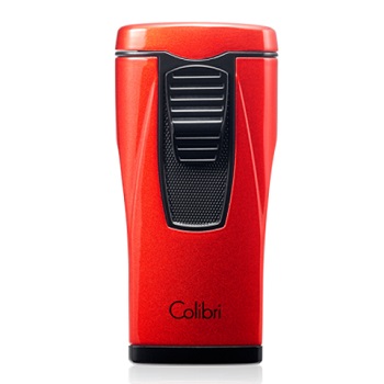 COLIBRI MONACO TRIPLE FLAME LIGHTER METALIC RED