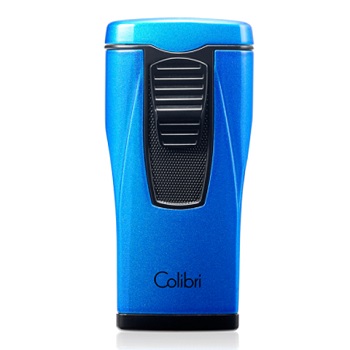 COLIBRI MONACO TRIPLE FLAME LIGHTER METALIC BLUE