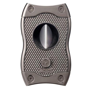 COLIBRI SV-CUT TWO-IN-ONE CIGAR CUTTER, GUNMETAL