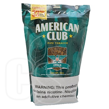 AMERICAN CLUB GREEN PIPE TOBACCO 16OZ BAG