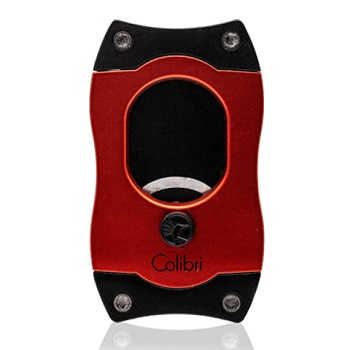COLIBRI S-CUT CIGAR CUTTER, BLACK + RED