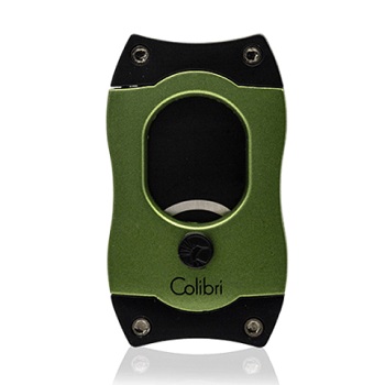 COLIBRI S-CUT CIGAR CUTTER, GREEN + BLACK BLADES