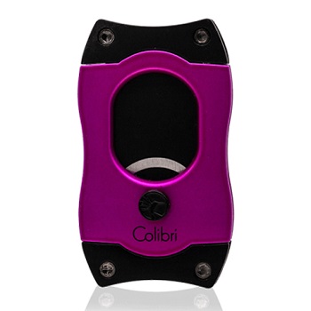 COLIBRI S-CUT CIGAR CUTTER, BLACK + PINK
