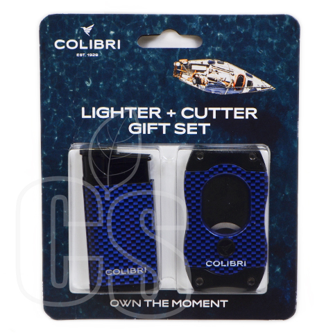 COLIBRI EVO+S-CUT, BLUE CARBON FIBER, CLAMSHELL