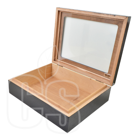 HUMIDOR SUPREME GLASS BLACK 20X