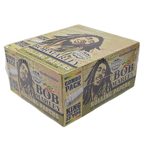 BOB MARLEY PAPER KING SIZE+TIPS 24/33CT ORGANIC