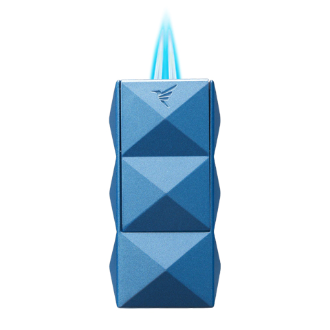 COLIBRI QUASAR II DOUBLE FLAME LIGHTER + PUNCH - BLUE