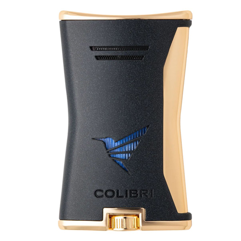 COLIBRI SLIM LIGHTER, BLACK + GOLD LI225T3