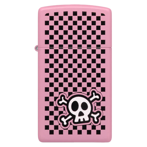 ZIPPO - CHECKERED SKULL DESIGN