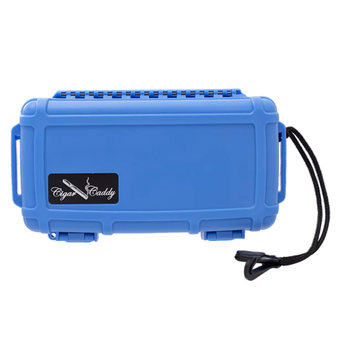 CIGAR CADDY HUMIDOR 5 COUNT BLUE