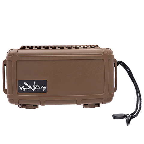 CIGAR CADDY HUMIDOR 5 COUNT BROWN