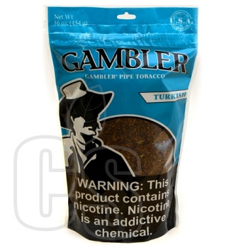 GAMBLER TURKISH 16 OZ PIPE TOBACCO BAG