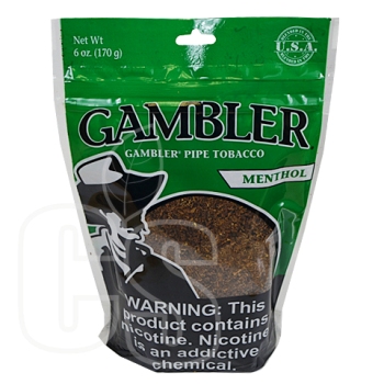 GAMBLER MENTHOL 6 OZ PIPE TOBACCO BAG