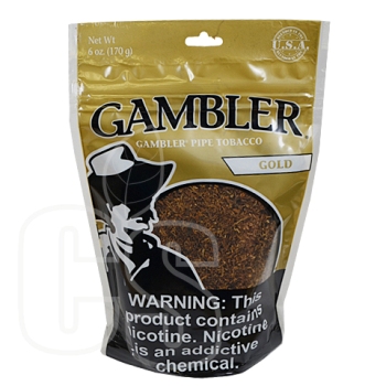 GAMBLER GOLD 6 OZ PIPE TOBACCO BAG