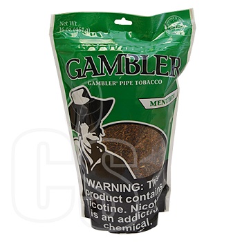 GAMBLER MENTHOL 16 OZ PIPE TOBACCO BAG