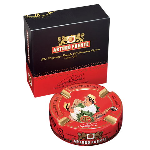 ARTURO FUENTE HANDS OF TIME RED ASHTRAY