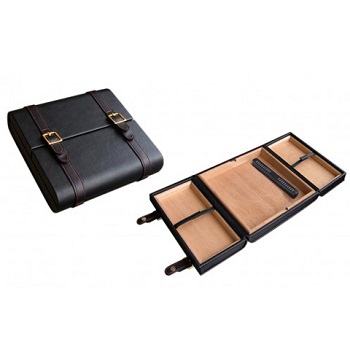 PRESTIGE AUGUSTUS LEATHER TRAVEL BLACK 20 COUNT