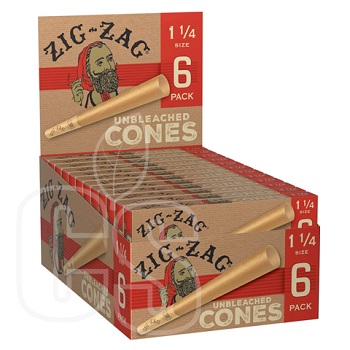 ZIG-ZAG CONES UNBLEACHED 1/4-24/6 COUNT