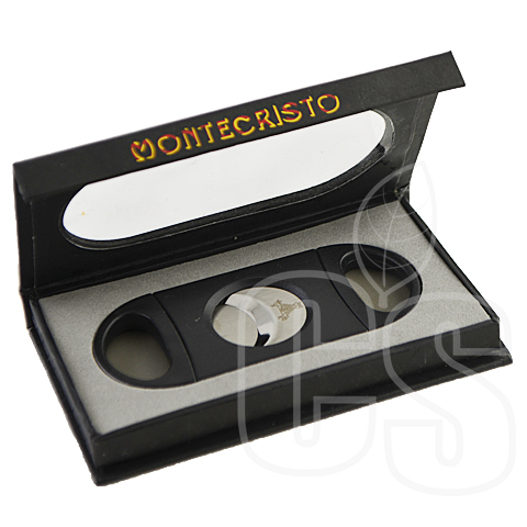 MONTECRISTO DOUBLE EDGE GUILLOTINE CUTTER - WITH CASE - BLACK