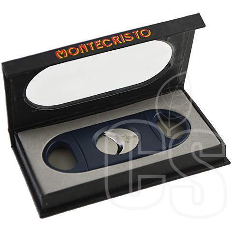 MONTECRISTO DOUBLE EDGE GUILLOTINE CUTTER - WITH CASE - BLUE