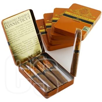 PERDOMO 10TH ANNIVERSARY CHAMPAGNE PURITOS 5/5 TINS