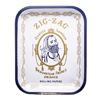 ZIG-ZAG ROLLING TRAY WHITE