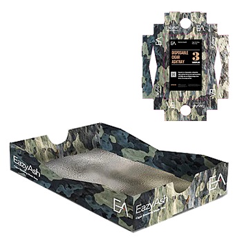 EAZYASH CAMOUFLAGE DISPOSABLE ASHTRAY