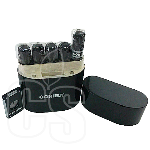COHIBA BLACK LIMITED EDITION TRAVEL PACK WITH CASE & CUTTER