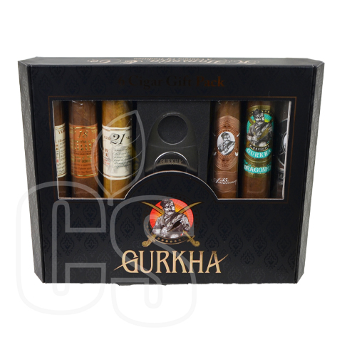 GURKHA 6 CIGAR SAMPLER + CUTTER