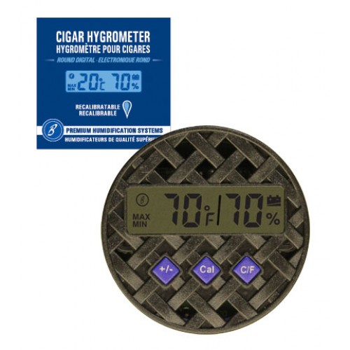 BRIGHAM DIGITAL ROUND HYGROMETER